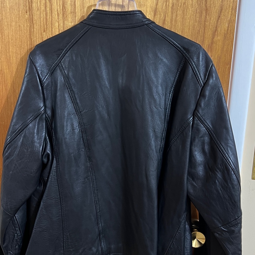 Michael Kors genuine leather moto jacket - Picture 5 of 8